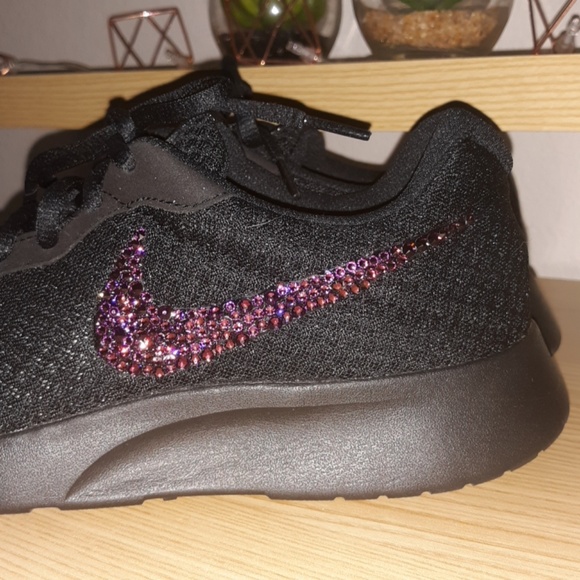 NEW Black and Purple bling Nike tanjun - Picture 6 of 6